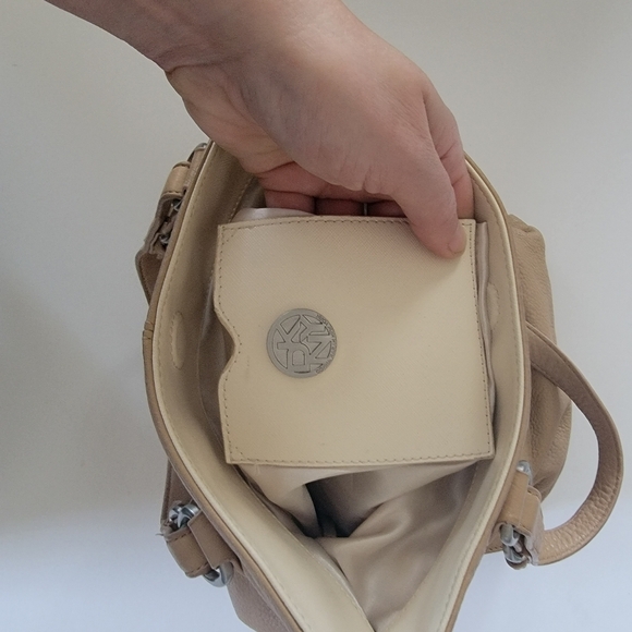 DKNY Tan Leather Tote - Picture 9 of 16